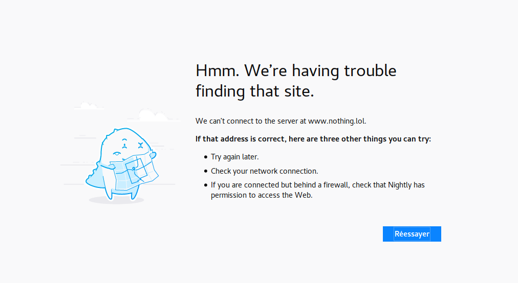 Firefox Error Page